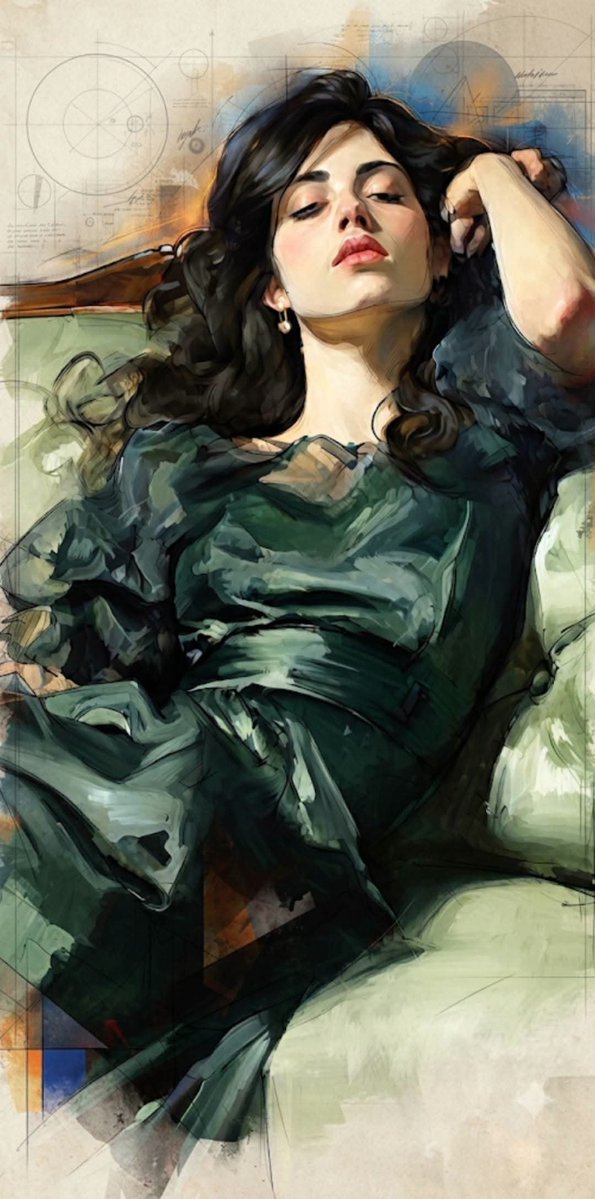 Mixed Media Cinematic Portrait Illustration 3