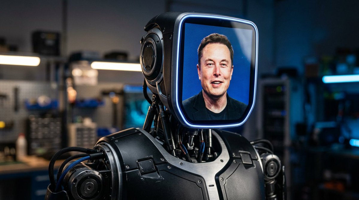 Sleek LCD-Face Robot Prompt 3