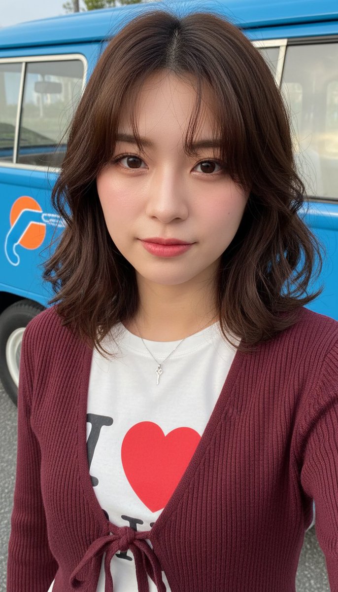 East Asian Woman Realistic Selfie 3
