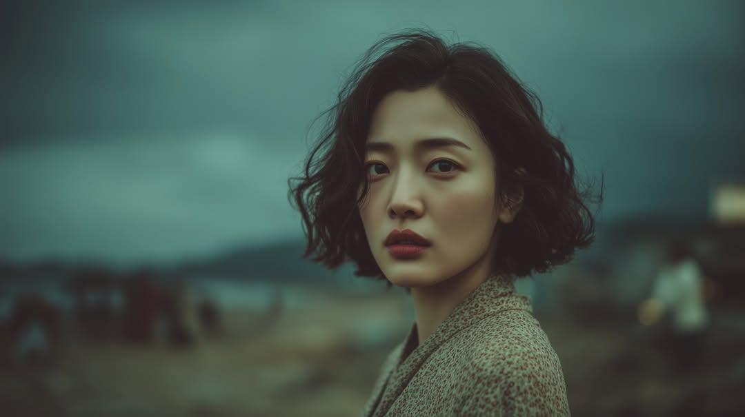 Cinematic Sunset Portrait of East Asian Woman 2