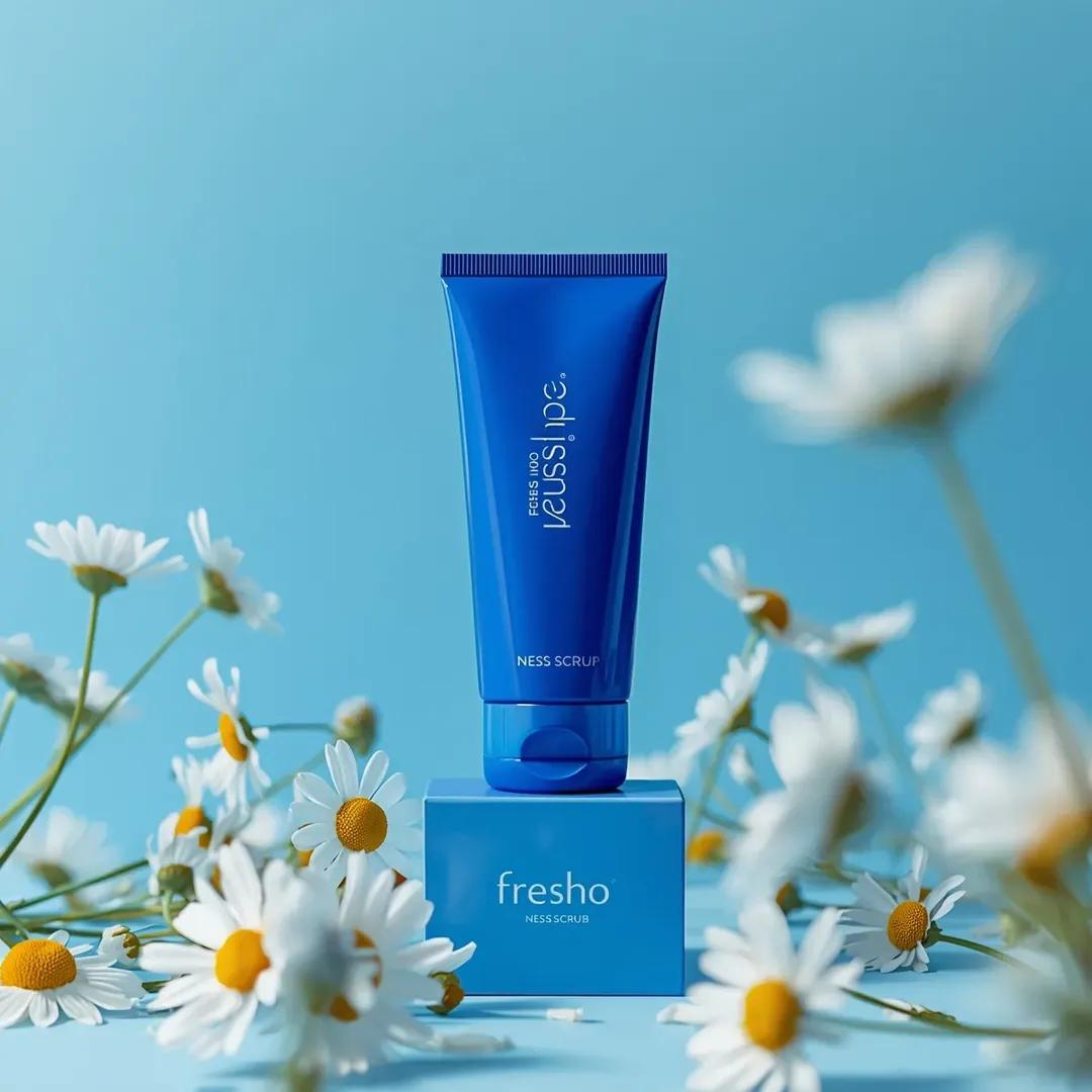 Ultra-Realistic Skincare Product Photography Prompt (Cobalt Blue) 2