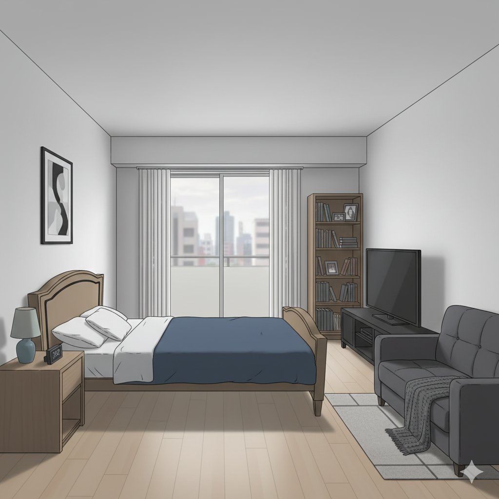 Isometric living room layout based on a sofa photo 2