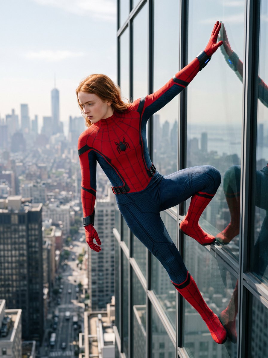 Spiderman Skyscraper Editorial Portrait 2