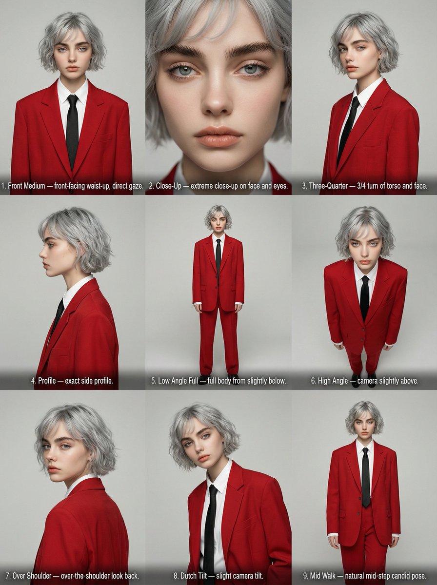 Editorial Angle Reference Sheet Grid