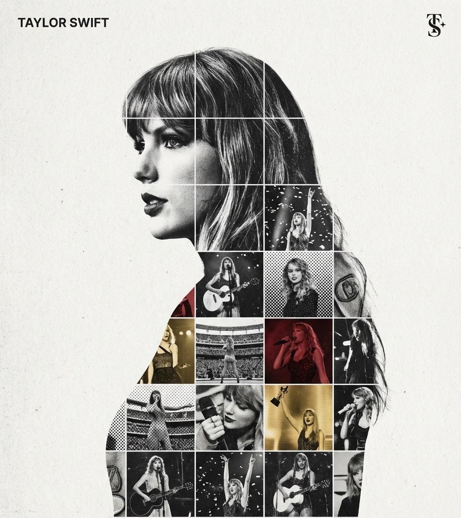 Gallery-Quality Tribute Poster with Textured Photo Mosaic Silhouette 2