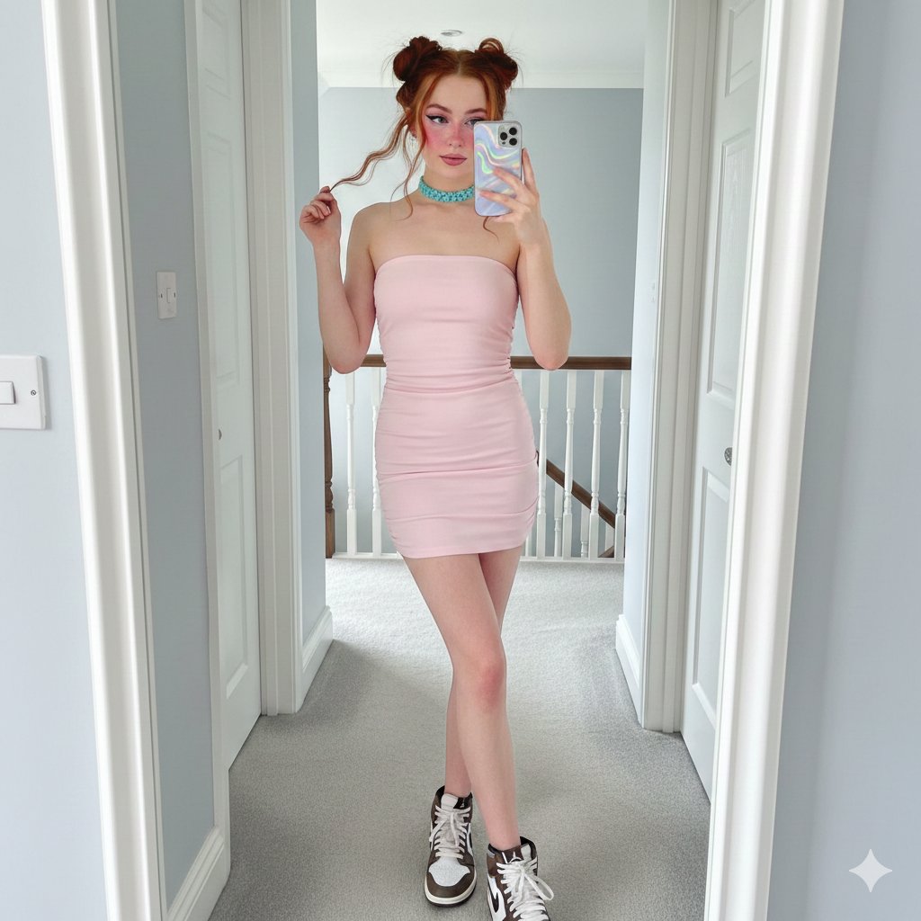 Sadie Sink E-Girl Mirror Selfie Prompt