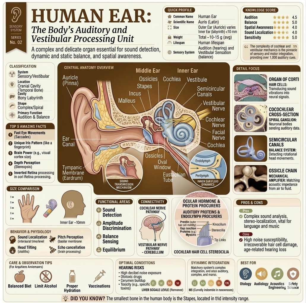 Human Eye and Ear Sensory Infographic 2