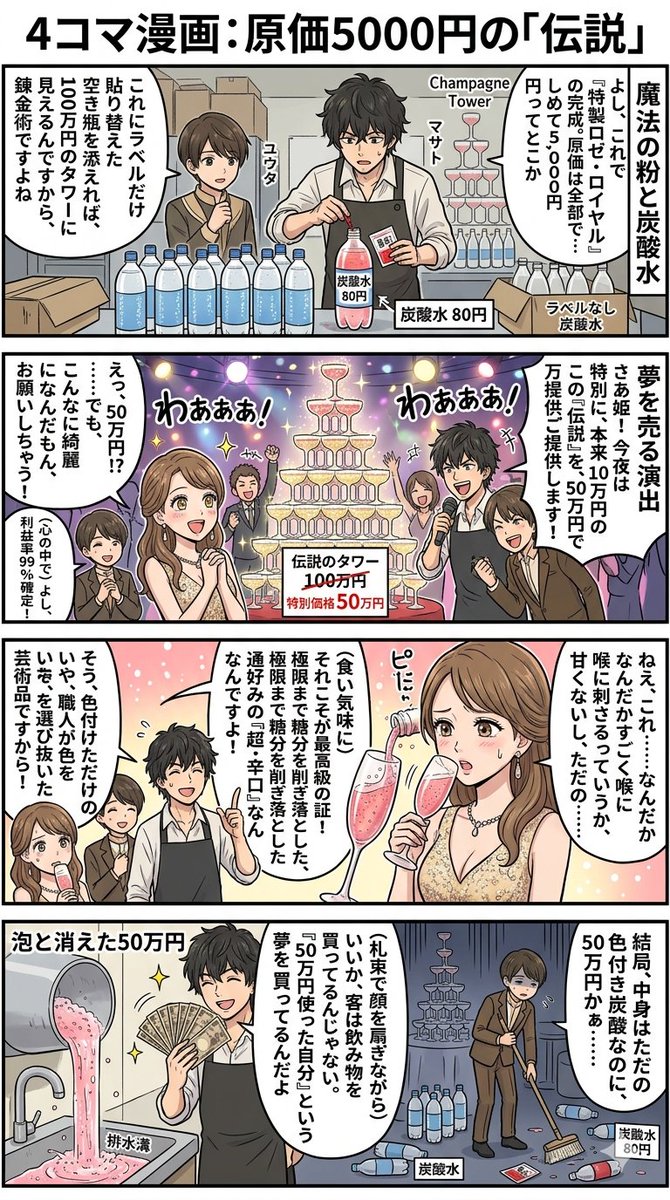 Four-Panel Manga: The Legend of the 5000 Yen Cost 2