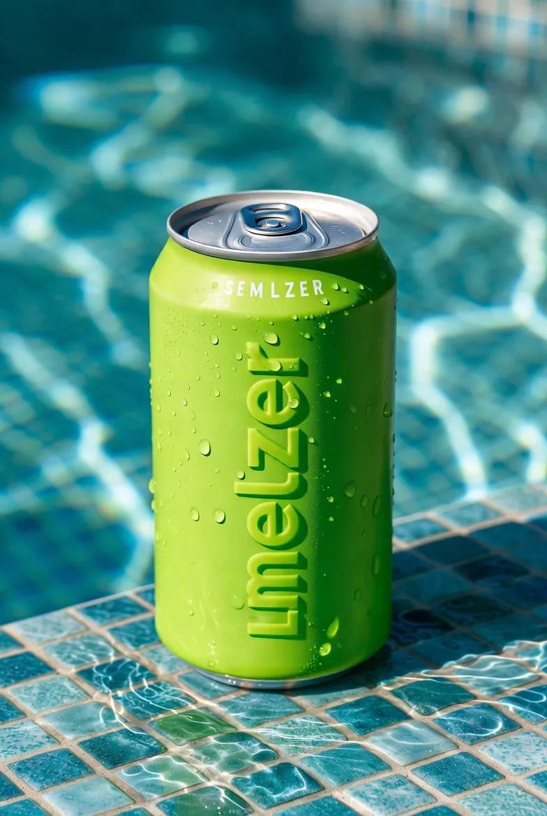 Macro Product Shot of Seltzer Can 2