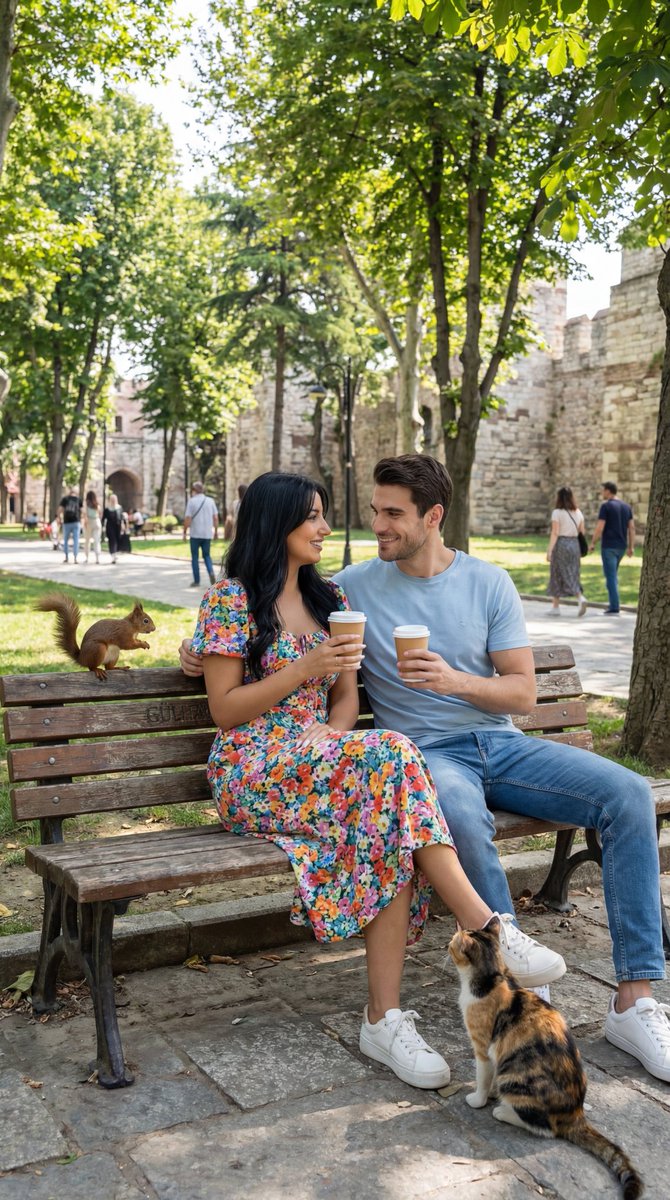 Ultra-Photoreal Candid Street Romance Prompt