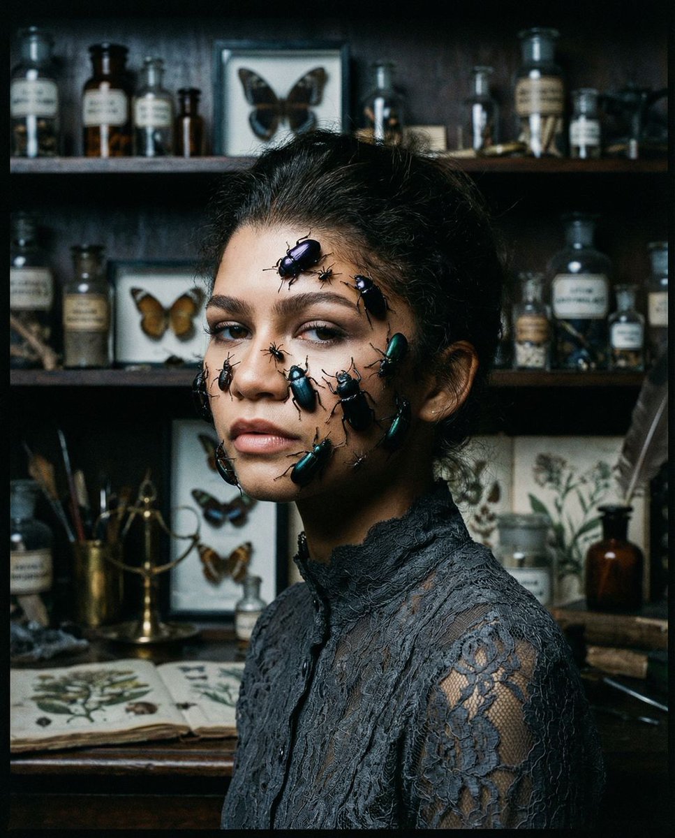 Zendaya Entomological Elegance Surreal Portrait 2