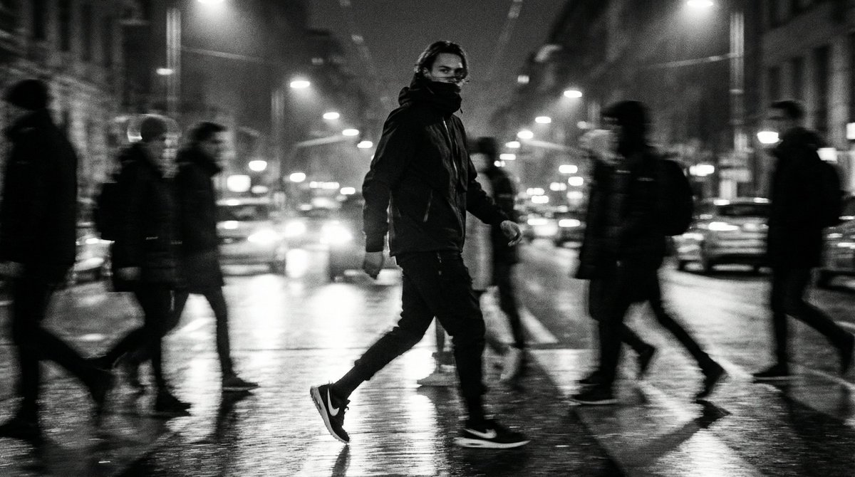 Template for Cinematic B&W Street Fashion Editorial 4