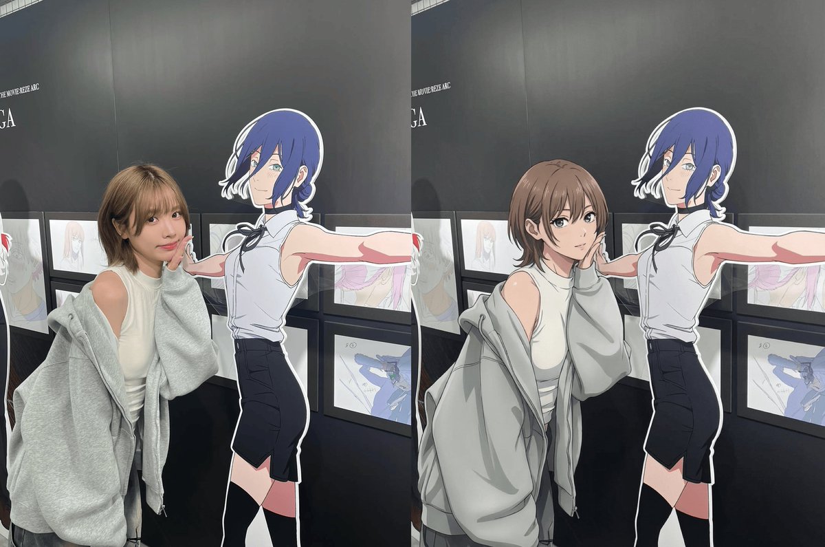 Modern anime-film style, only modify left girl