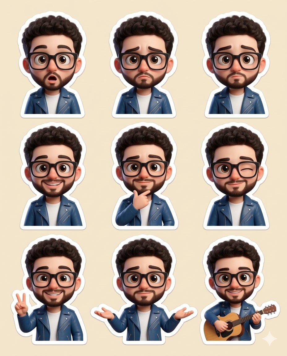 Chibi sticker set prompt for Nano Banana Pro 2