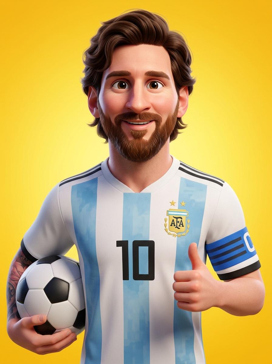 3D Football Player Portrait 2