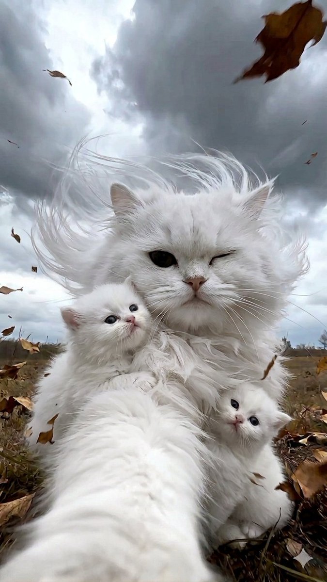 Winking Persian Cat Selfie 2