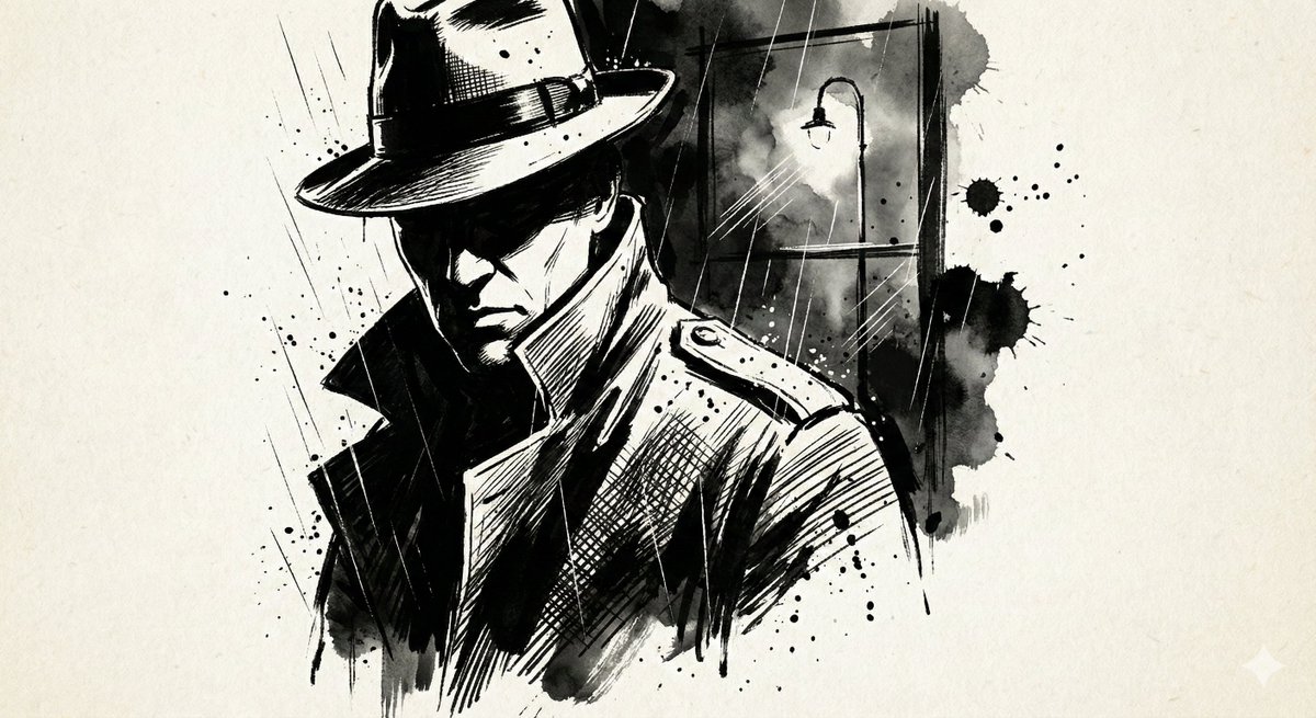 Inkstorm Noir Portrait with Controlled Splatter