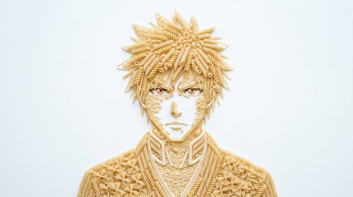 Pasta Art Bust Portrait 4