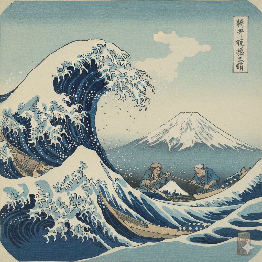 Hokusai Style Woodblock Print Generation 2