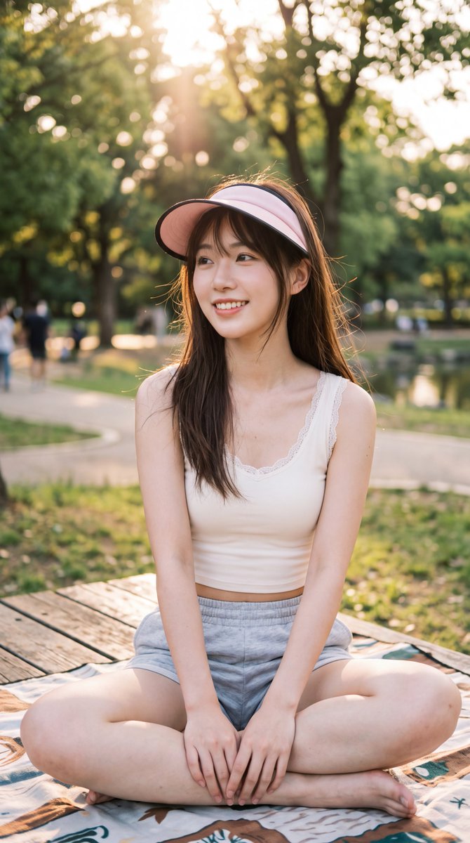 Sunlit Park Picnic Portrait 2