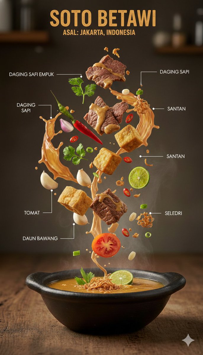 Ultra-Realistic Indonesian Culinary Infographic 2
