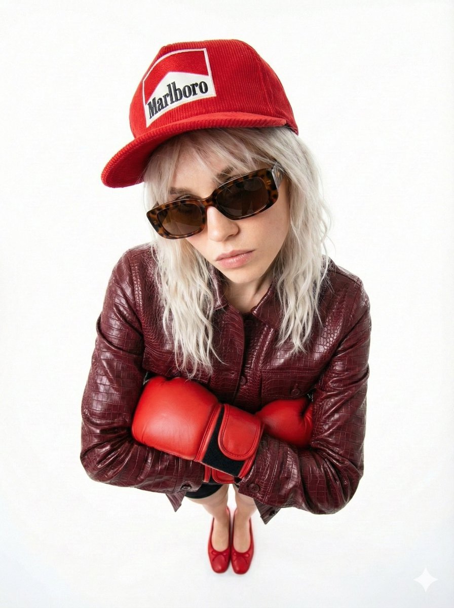 90s Fashion Editorial: Boxing Pose