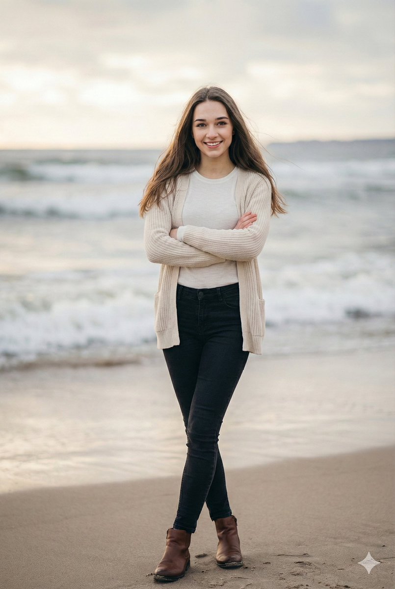 Cinematic Winter Beach Photoshoot 3