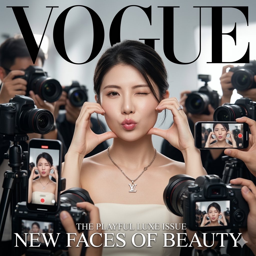 Vogue Cover Fashion Portrait with Face Reference 2