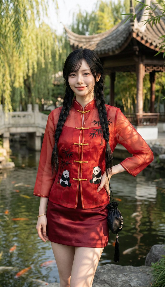 Ultra-Photorealistic Chinese Garden Fashion Portrait 2