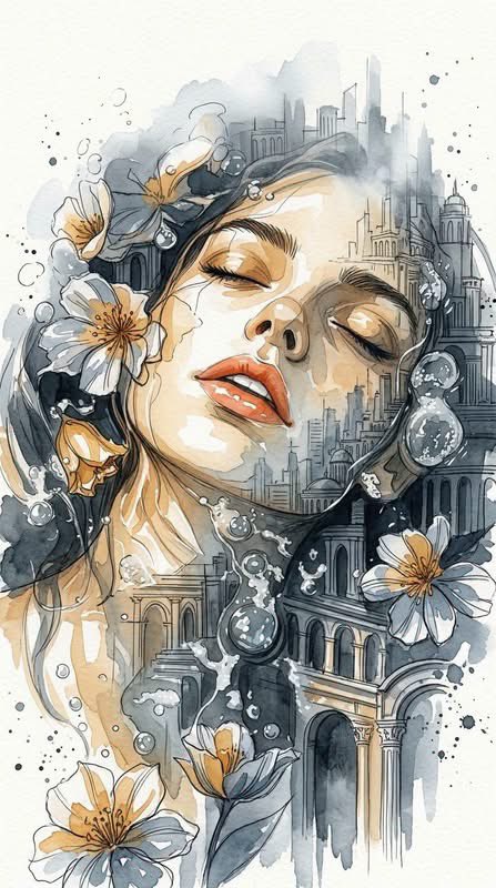 Architectural Watercolor Painting Prompt 3