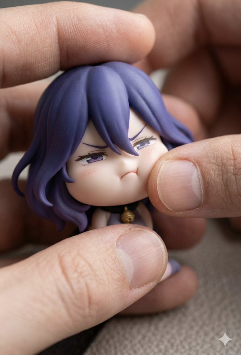Macro Photography of Chibi Anime Figurine Prompt