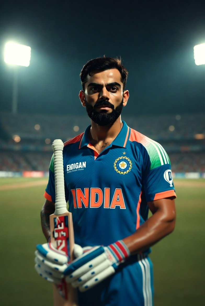 Dynamic Sports Photography Prompt for Virat Kohli 3
