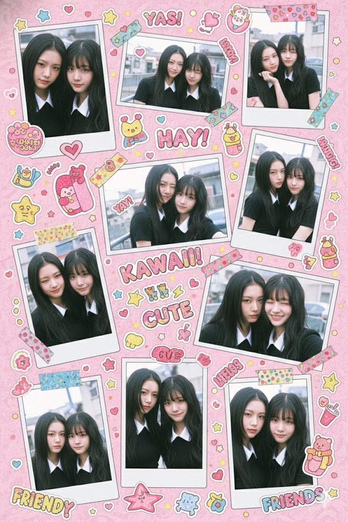 Kawaii Stylebook Collage with Polaroid Effect 2