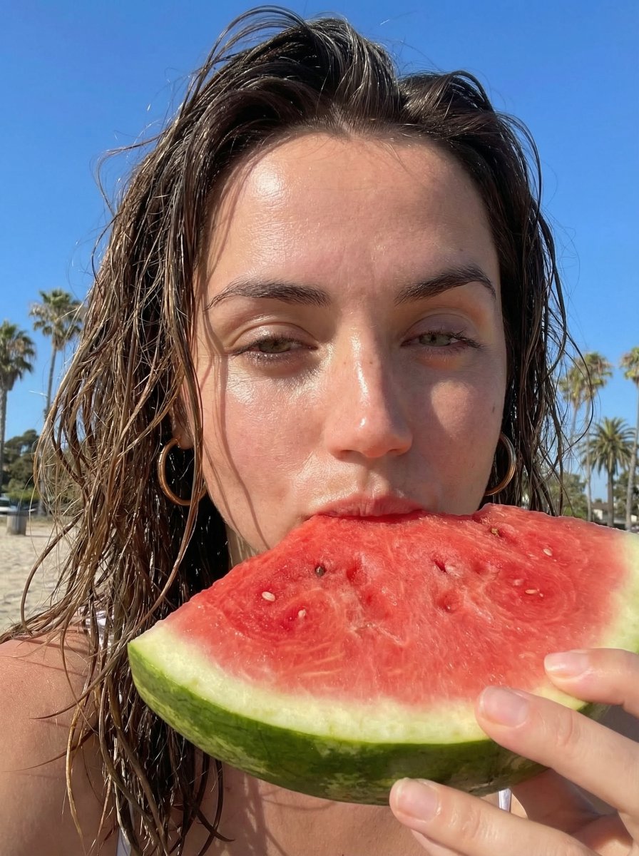 Outdoor Summer Watermelon Selfie (Detailed JSON) 2