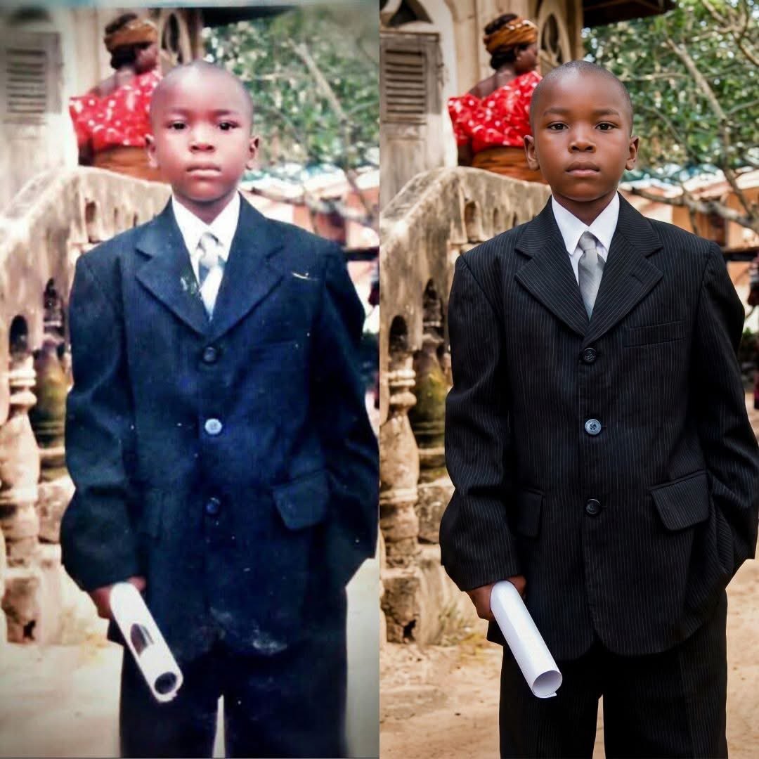 Childhood Photo Recolorization and Restoration Prompt
