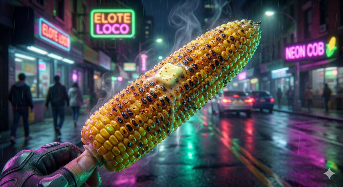 Cyberpunk Neon Street Food Advertisement Prompt