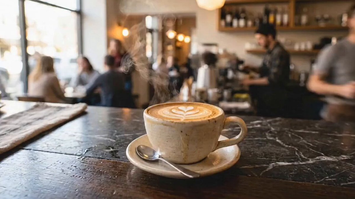 Cozy Cinematic Coffee Shop Video Prompt