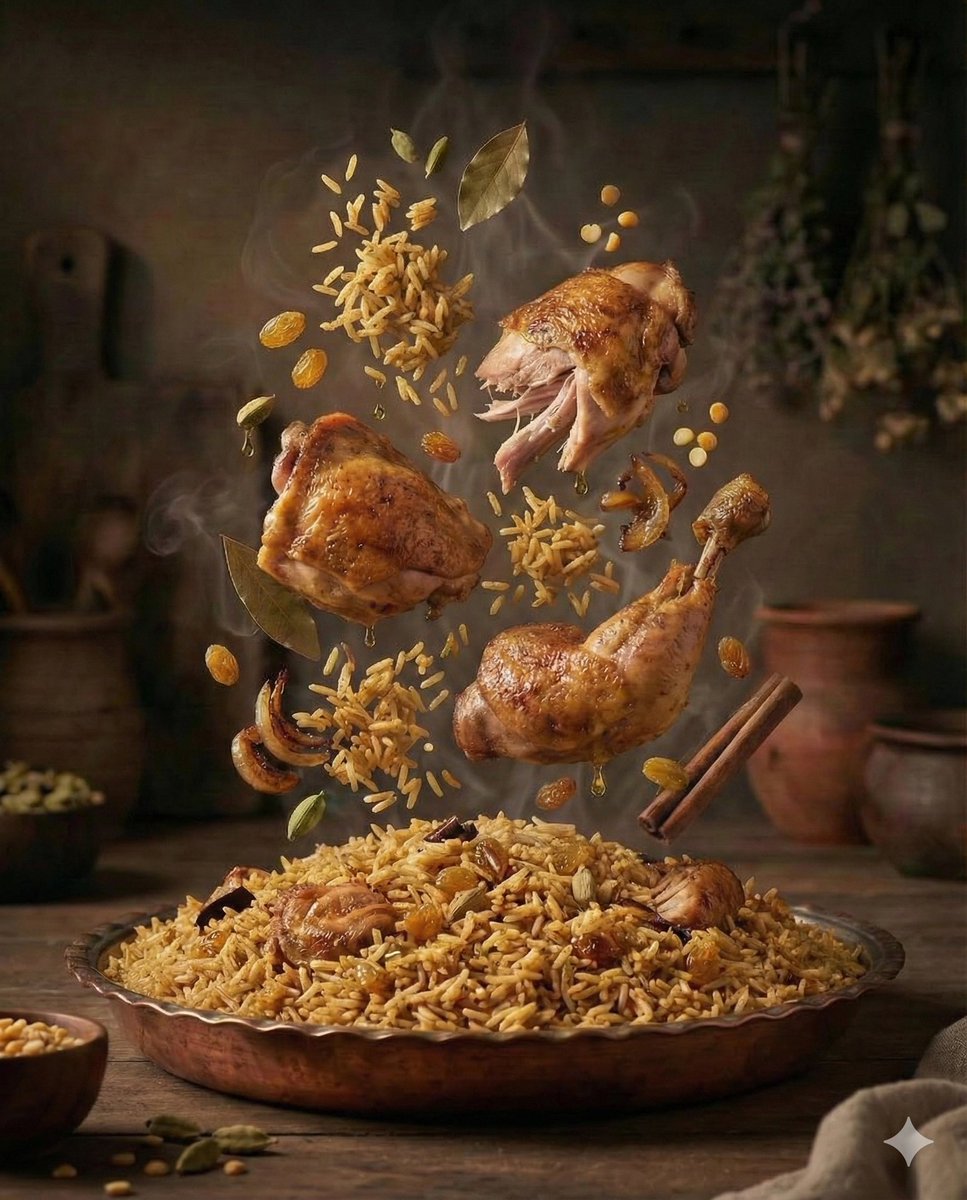 Cinematic Exploded-View Middle Eastern Food Scene 2