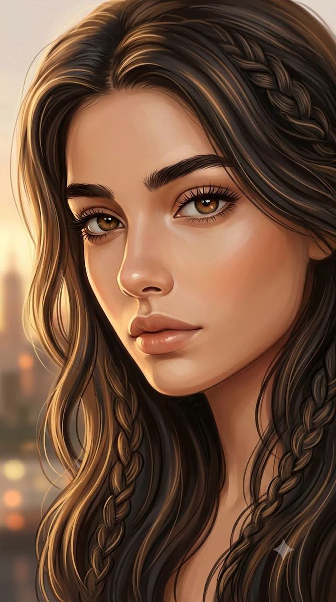 Cinematic Warm Portrait Illustration 3