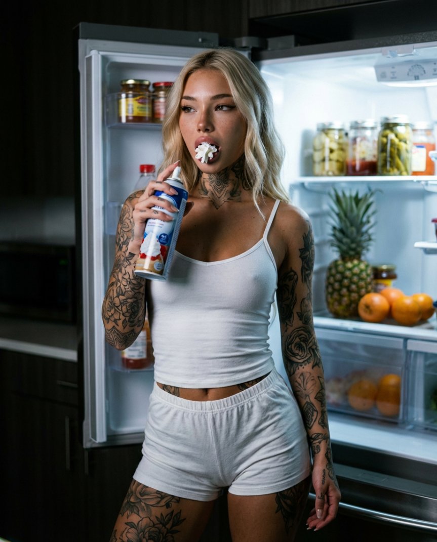 Photorealistic Whipped Cream Challenge Portrait Prompt
