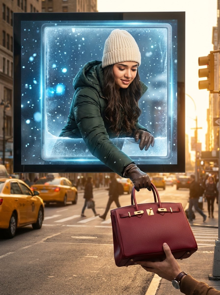 Surreal Billboard Advertisement with Hand Exchange 2