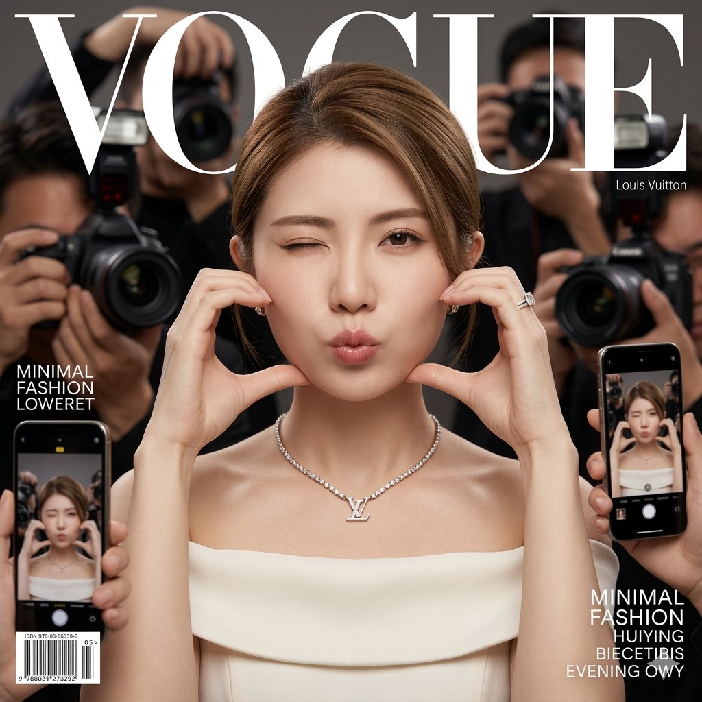 Vogue Cover Fashion Portrait with Face Reference 3