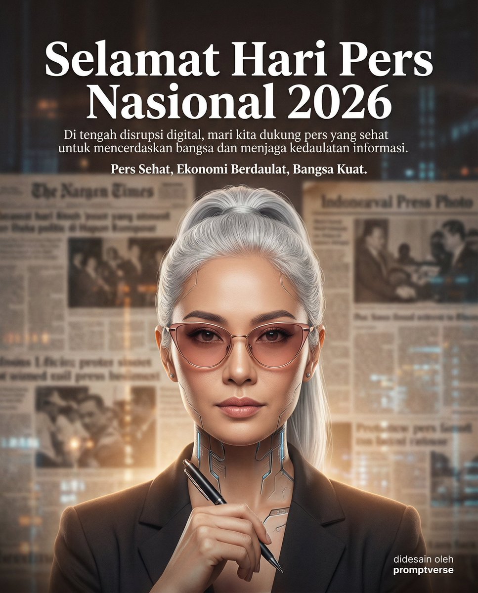 Editorial Poster for Hari Pers Nasional 2026 2