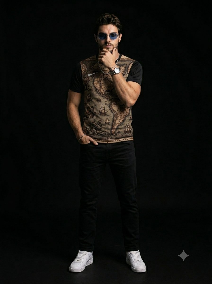 Moody Male Studio Portrait with Sunglasses 2
